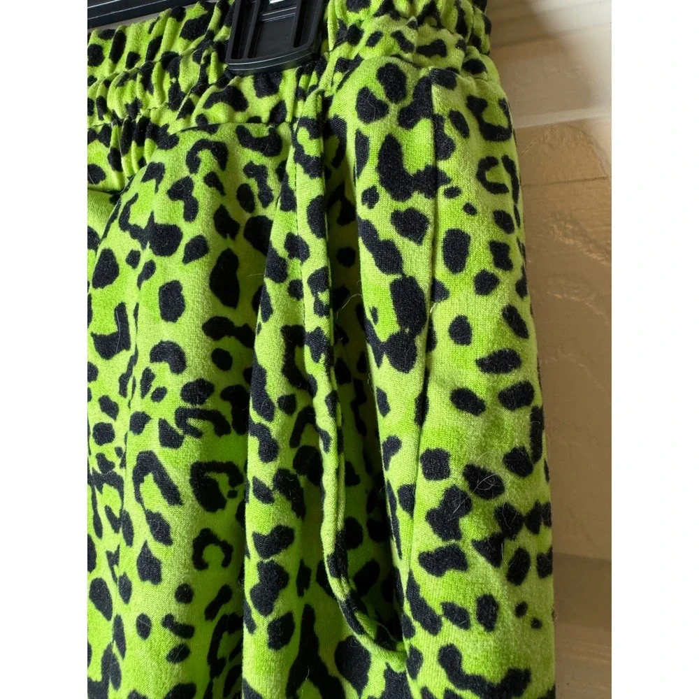 Zenana green and black leopard print set long-sleeved top and matching joggers